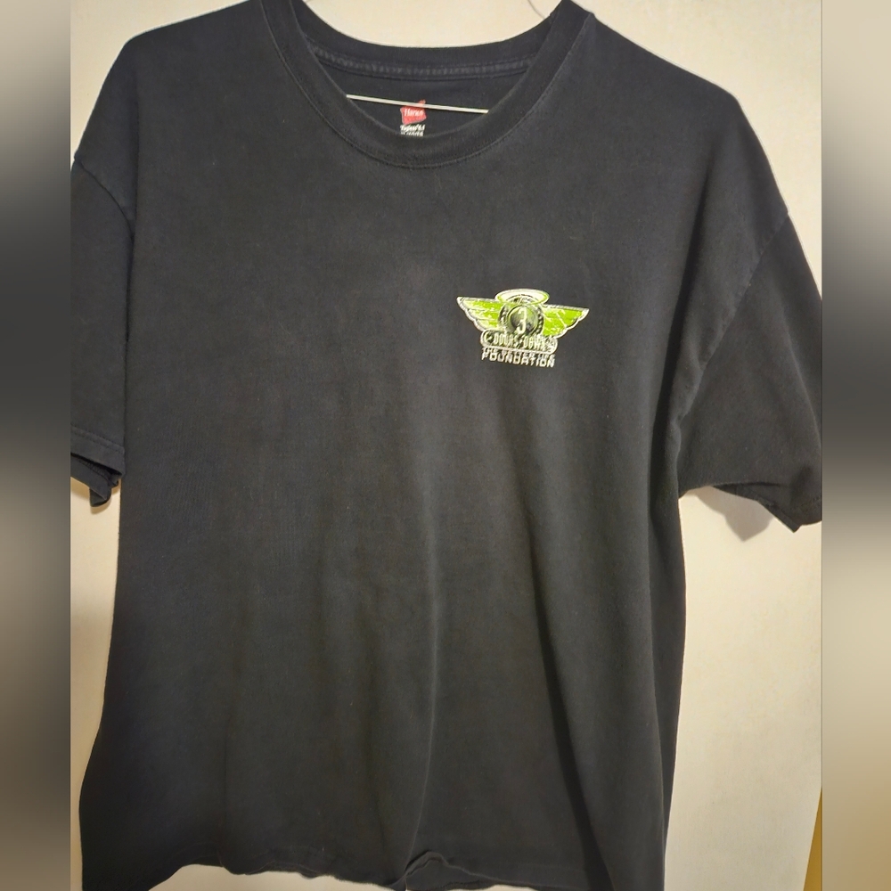 3 Doors Down Black T-Shirt with Green Logo